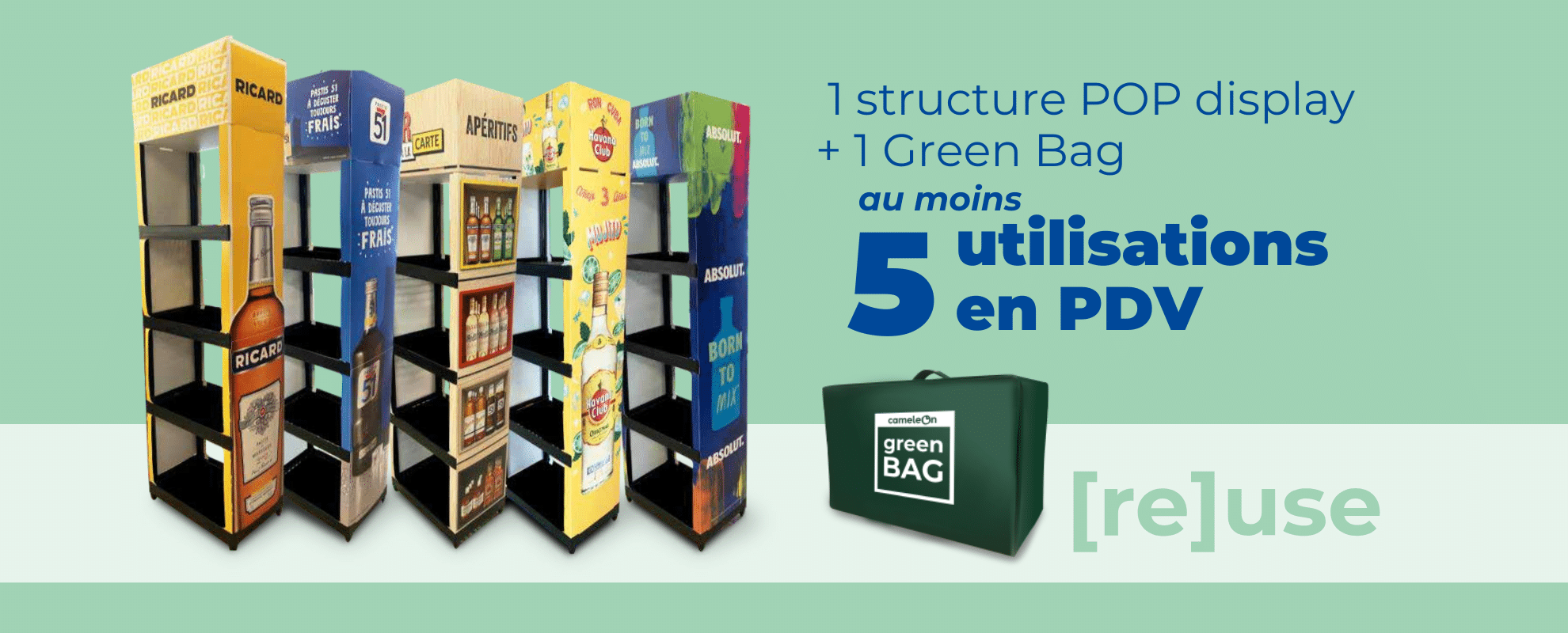 pop display display présentoir en plastique PLV réutilisable personnalisable 