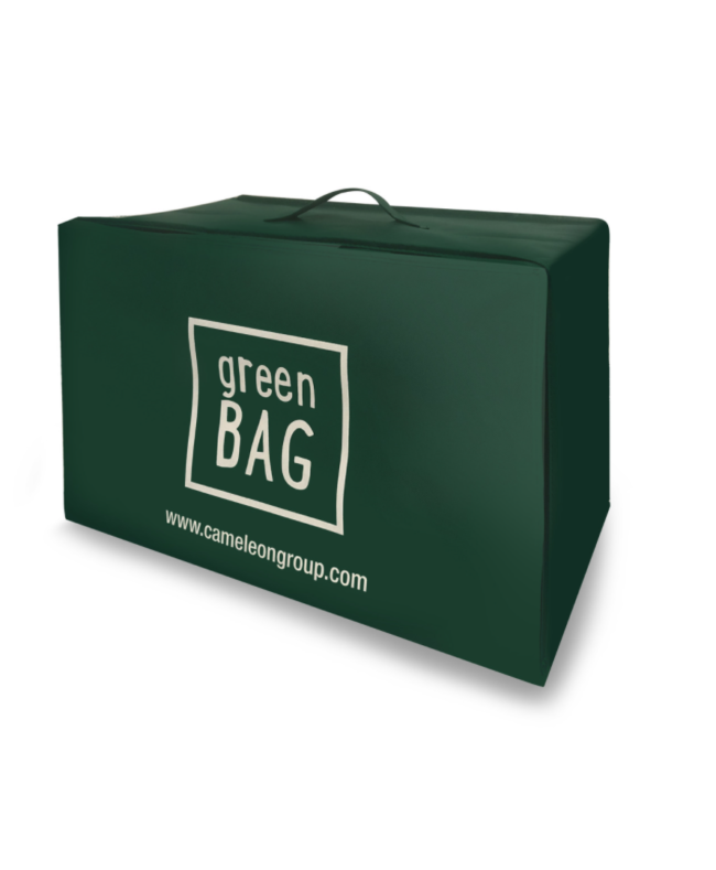 L'image de la green bag pour recycler la plv