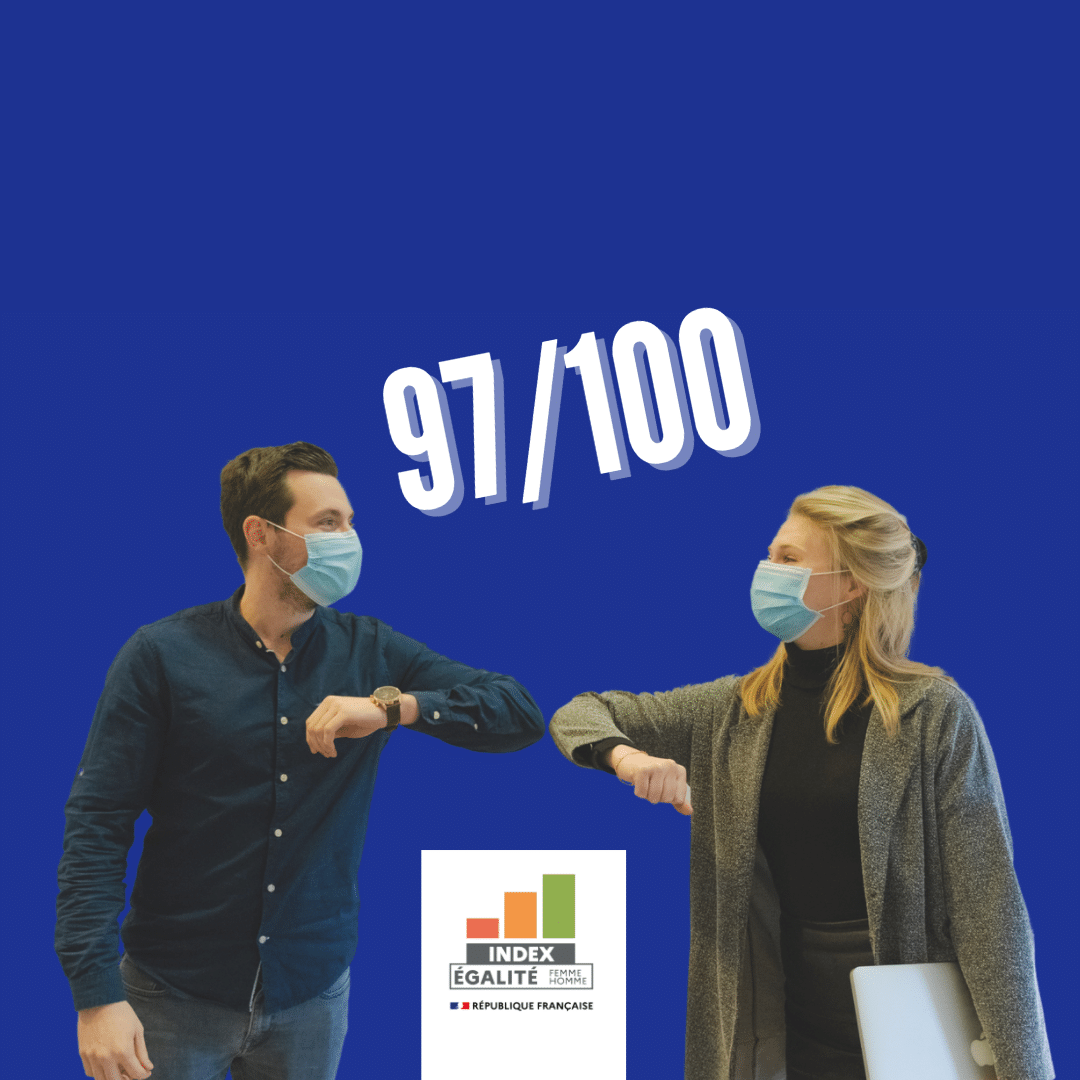 Index égalité hommes femmes image avec la note de Cameleon group 97