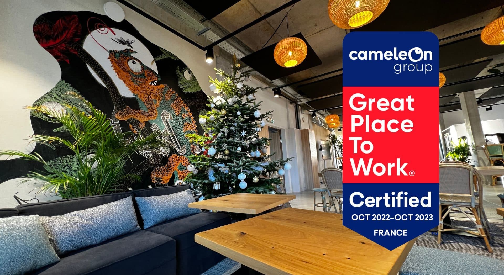 certification great place to work avec les locaux de cameleon group