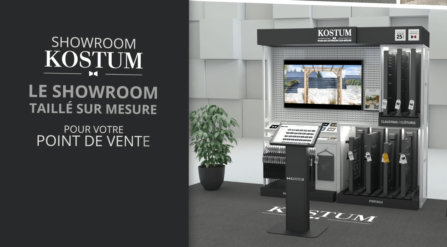 showroom expérientiel kostum par cameleon group plv digitale